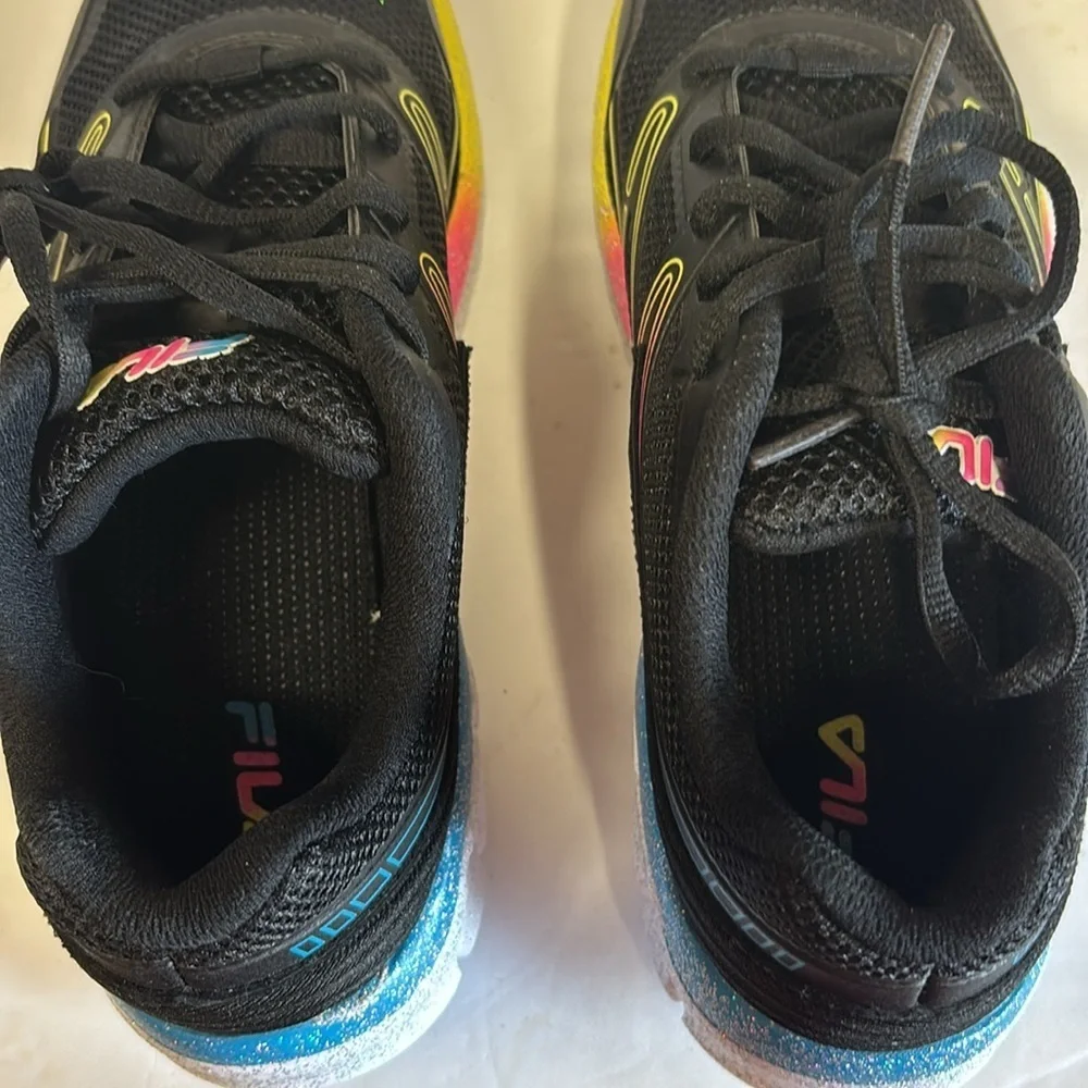Fila Panorama Girls Black Yellow Pink Sneakers